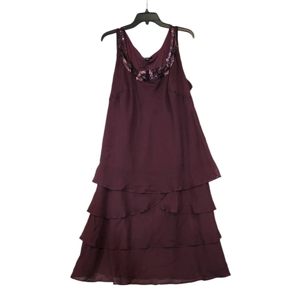 Women's‎ SLNY Maroon Mini Dress Size 18